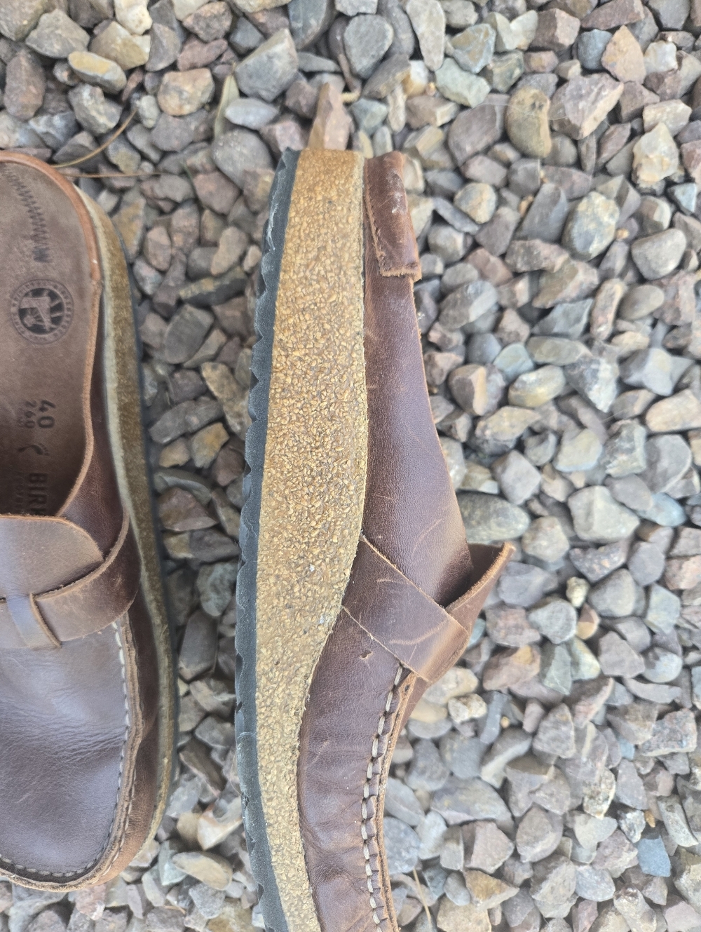 Birkenstock Buckley Brown Leather Slip-On Buckle Shoes - Picture 8 of 8